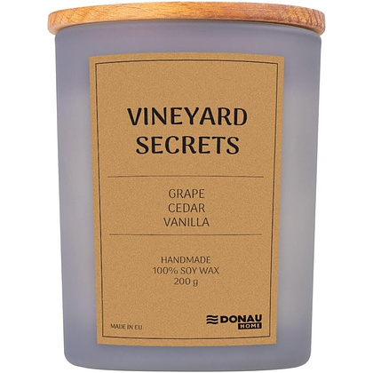 Свеча декоративная "Vineyard Secrets" ароматизированная, в стеклянном подсвечнике - 4