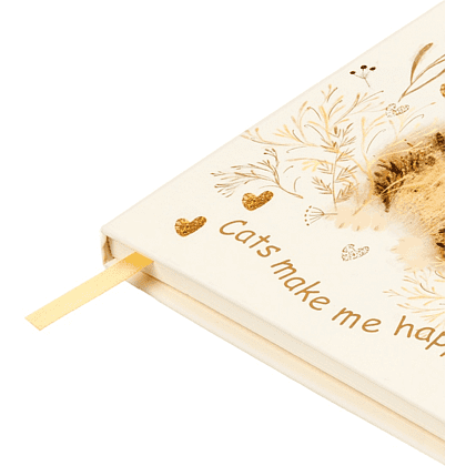 Книга записная "Love me. Милый котик", A5, 100 листов, линейка, бежевый - 4