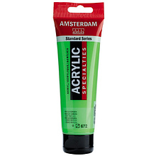 Краска акриловая "Amsterdam", 672 флуоресцентный зеленый, 120 мл, туба