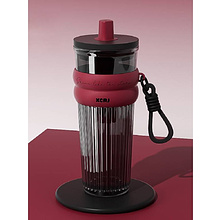 Кружка термическая "Тамблер Heat", 750 мл., пластик, черный, красный