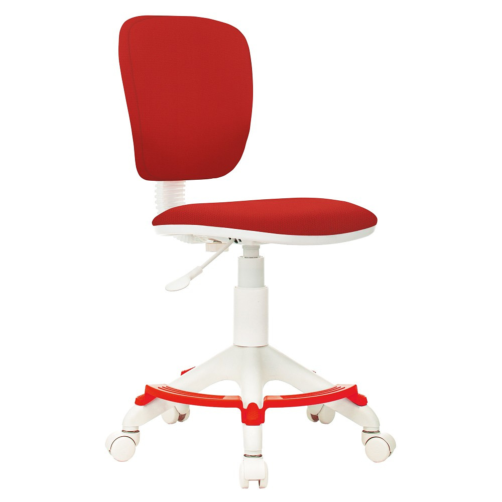 Кресло детское Бюрократ "CH-W204/F", ткань, пластик, красный