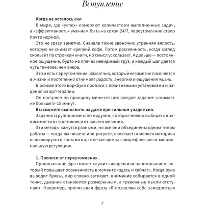 Пропись "Антистресс прописи для тех, кто устал. С элементами арт-терапии. Открой, пиши и рисуй, когда не осталось сил" - 2