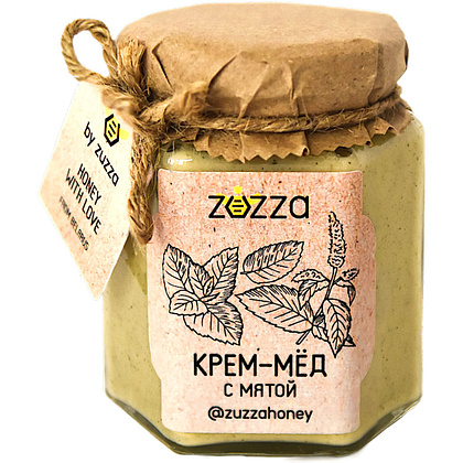 Мед-крем "Zuzza", мята, 240 г