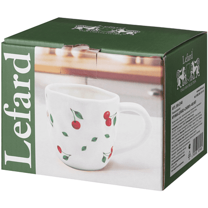 Кружка керамическая "Cherry", 400 мл, белый - 3