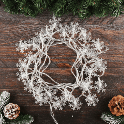 Гирлянда электрическая LED "Нить" с насадками "Снежинка", 4,5 м, мультиколор - 4