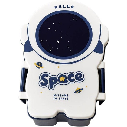 Контейнер для еды "The astronaut greets", пластик, голубой