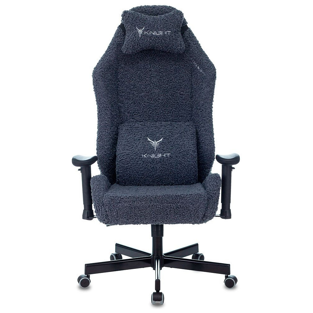 Кресло игровое Бюрократ "Knight T1", экомех, металл, синий - 2
