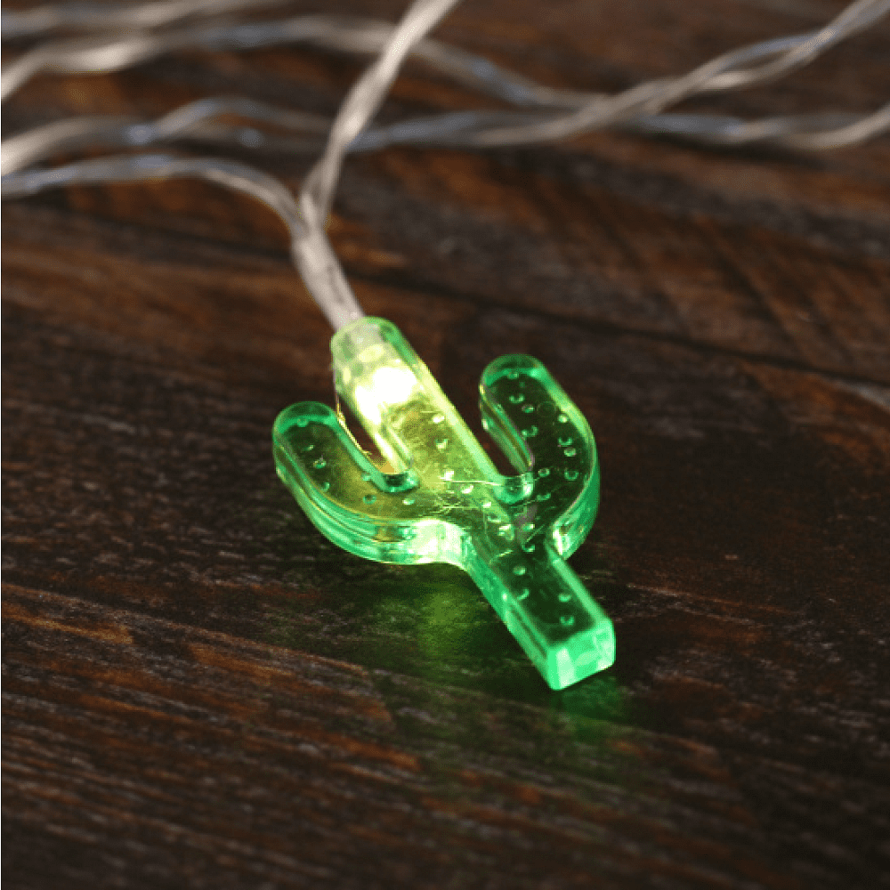 Гирлянда электрическая LED "Нить" с насадками "Кактус", 2 м, тепло-белый - 3