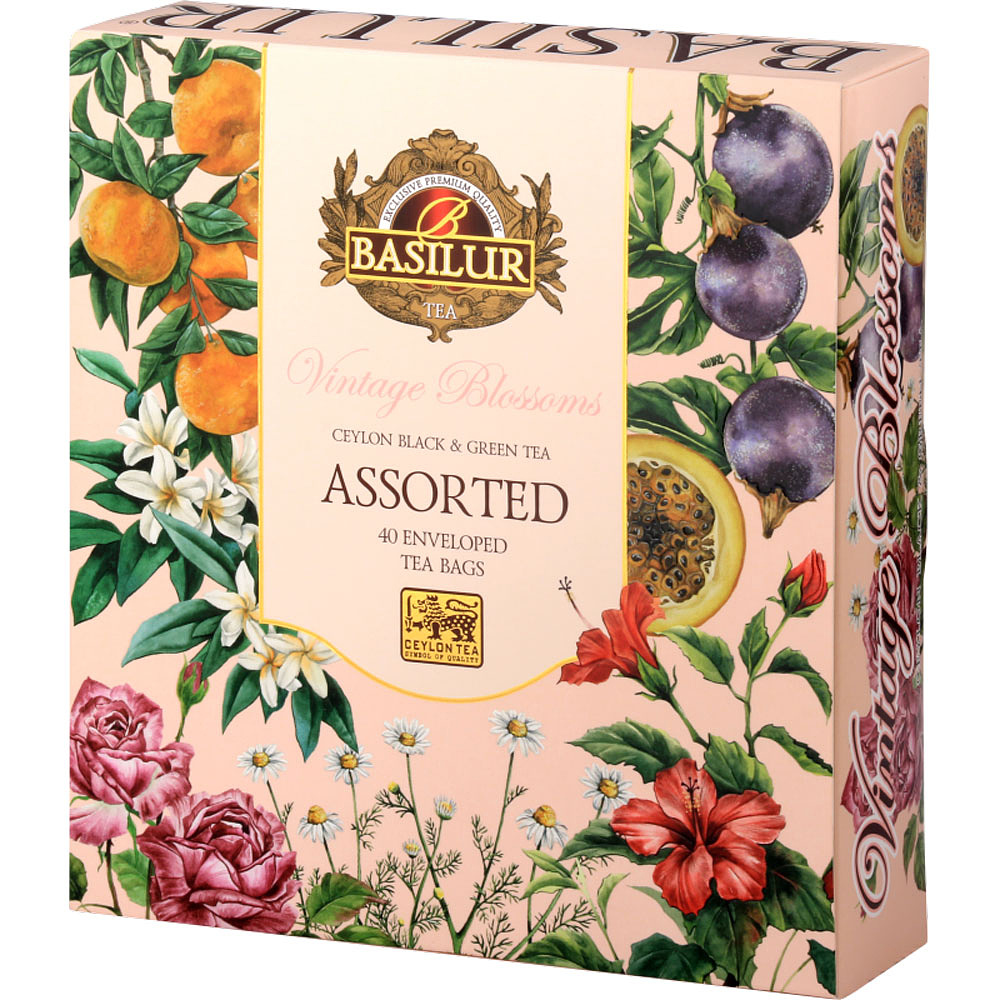 Чай Basilur "Винтажные цветы", 40 пакетиковx1.5 гр, ассорти - 2