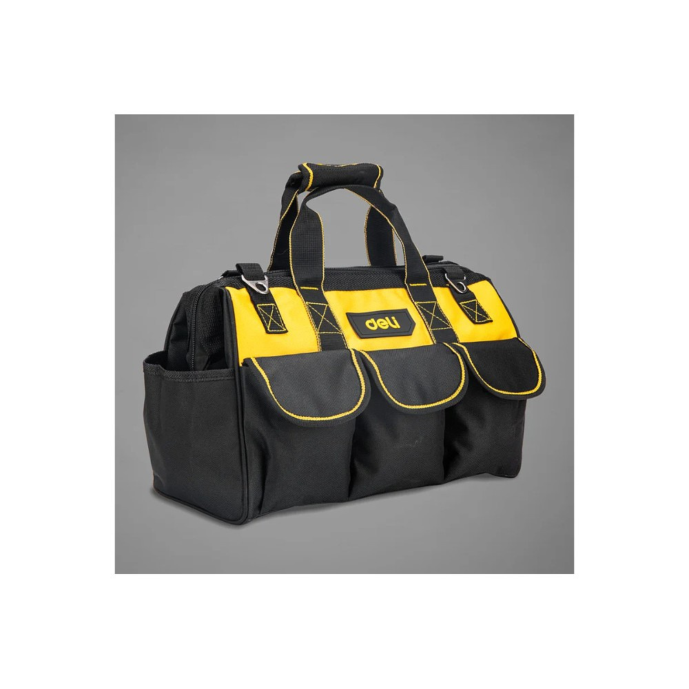 Сумка для инструментов Deli YS EDL430116, 360х180х250 мм, ткань Oxford, черный, желтый - 2