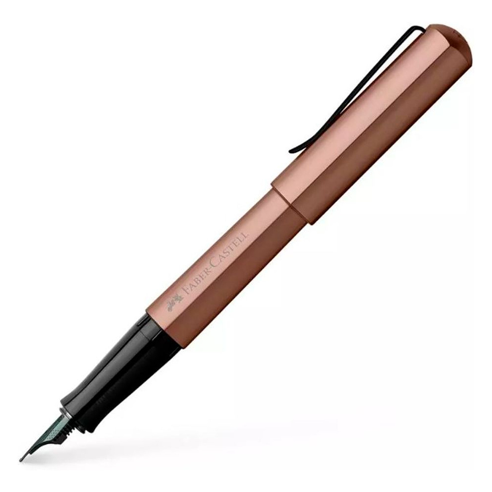 Ручка перьевая "Hexo Bronze", F, матовый бронзовый, патрон черный