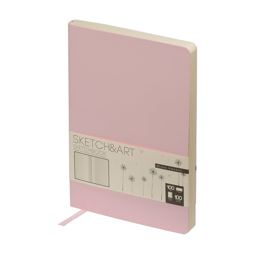Скетчбук "Sketch&Art", 14x21 см, 100 г/м2, 100 листов, розовый - 2