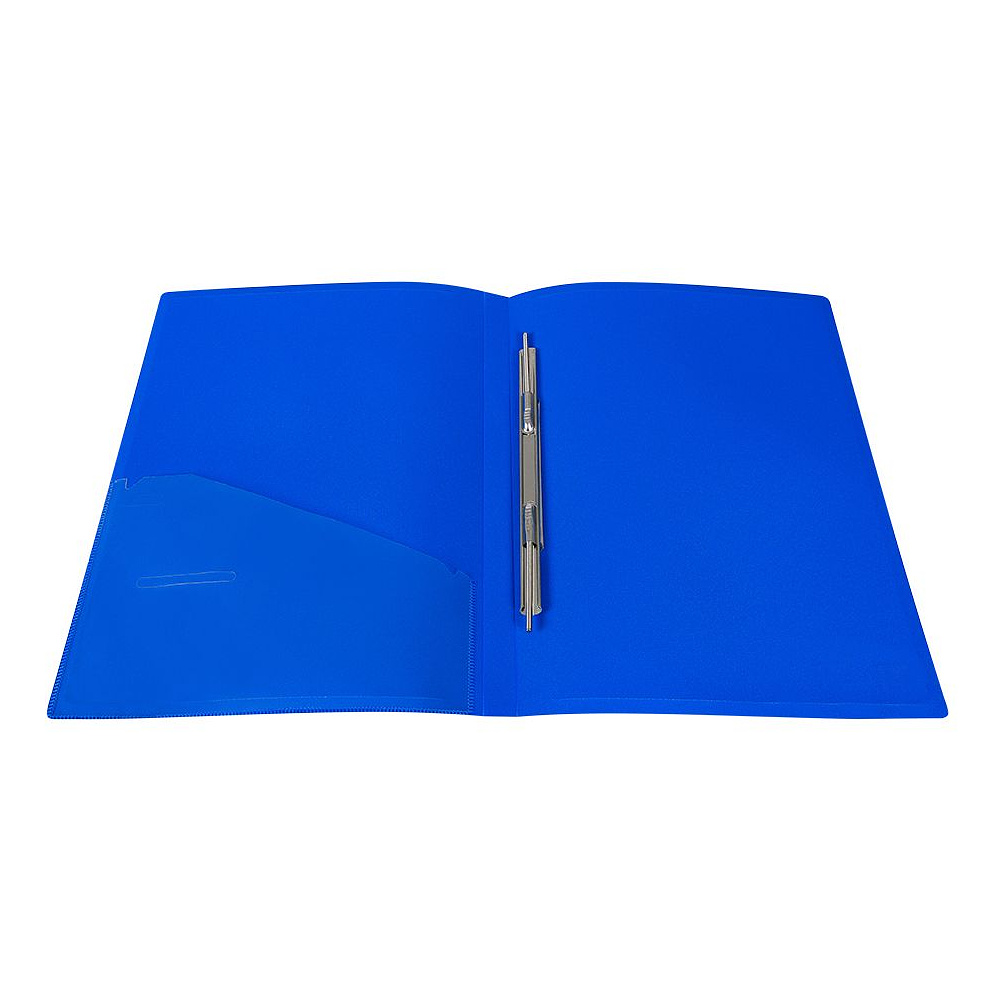Папка-скоросшиватель с карманом "Economix", A4, синий - 2
