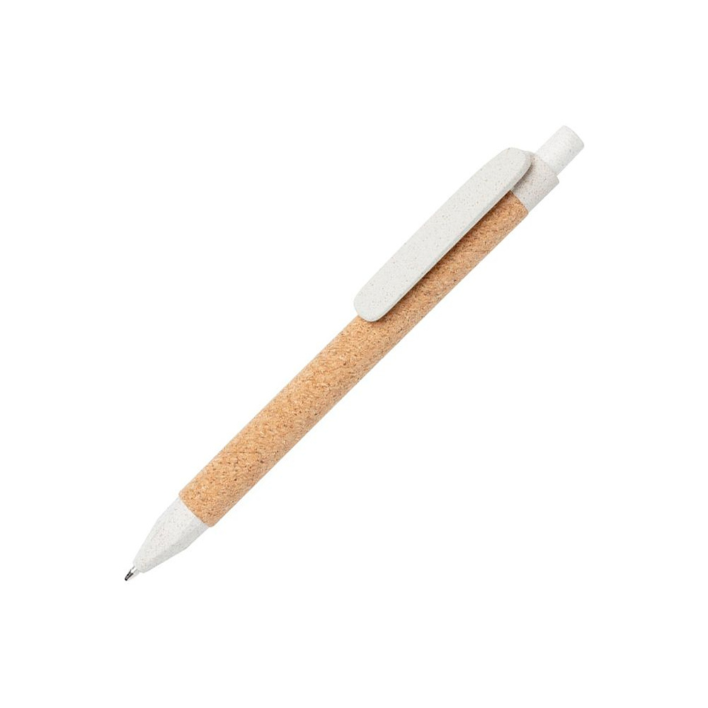 Ручка шариковая автоматическая "Write", 1.0 мм, коричневый, белый, стерж. синий