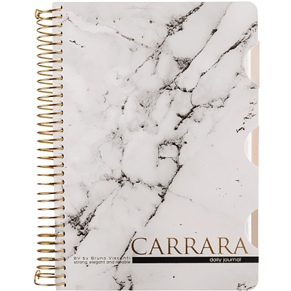 Книга записная "Carrarra", A5, 200 листов, клетка, линейка, точка, белый - 2