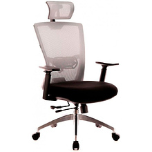 Кресло для руководителя EVERPROF "Polo", ткань, сетка, металл, черный, серый
