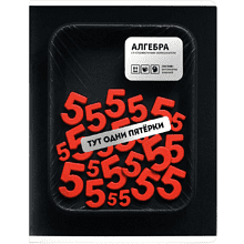 Тетрадь предметная "Тут одни пятерки. Алгебра", А5, 48 листов, клетка, черный, красный