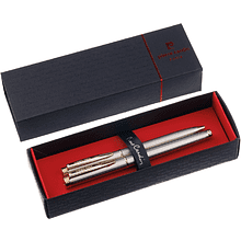 Набор ручек "Pierre Cardin Pen&Pen": ручка шариковая автоматическая и роллер, серебристый, золотой