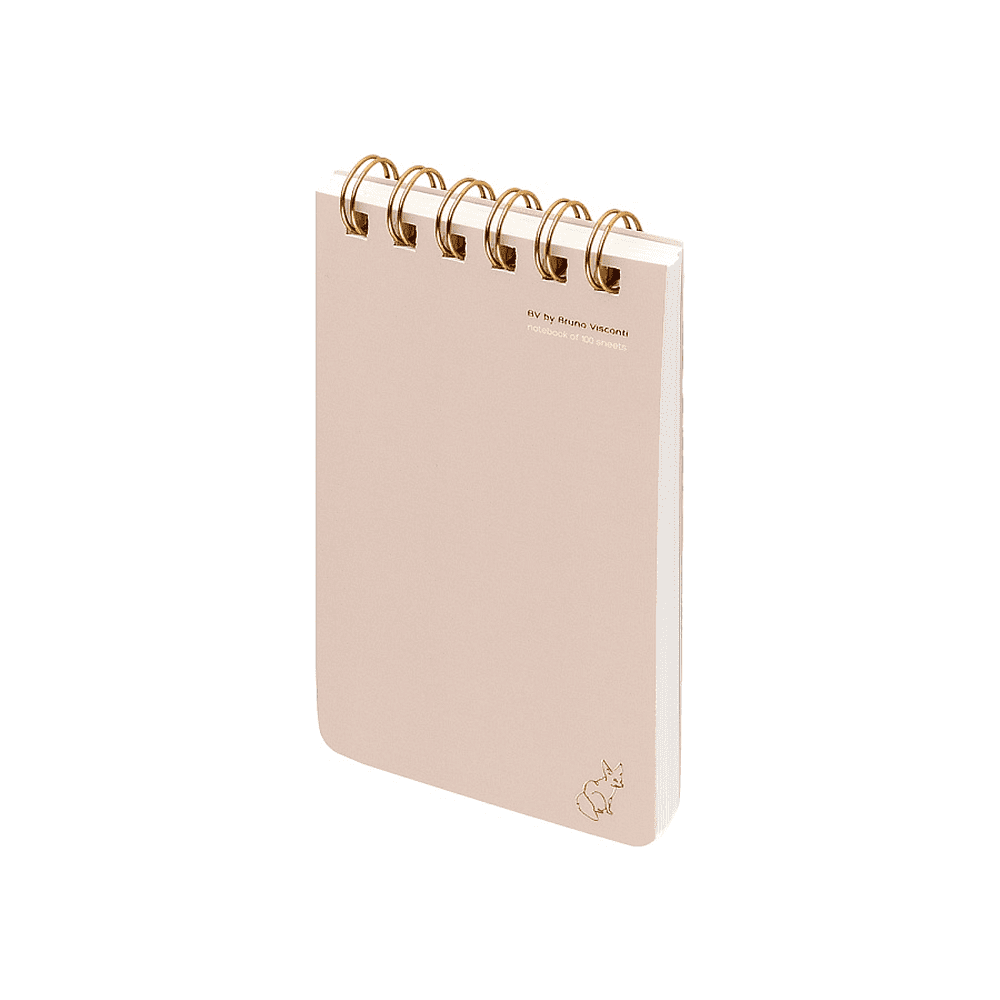 Блокнот "Total Beige", В6, 100 листов, линейка, спираль сверху, бежевый