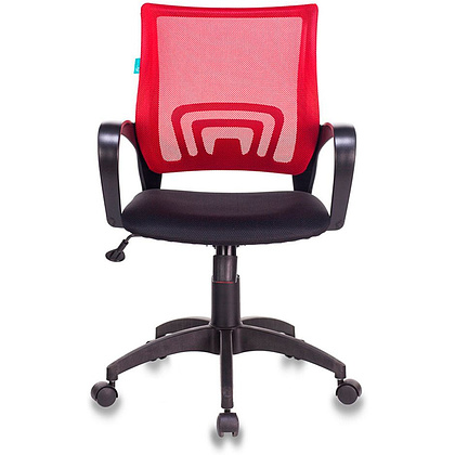 Кресло для персонала Бюрократ "CH-695N/BLACK", ткань, пластик, красный - 6