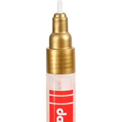 Маркер акриловый для кожи "Darwi", 2 мм, золото - 4