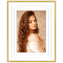 Фоторамка "ANVERSA", 10х15 см, металл со стеклом, золотистый