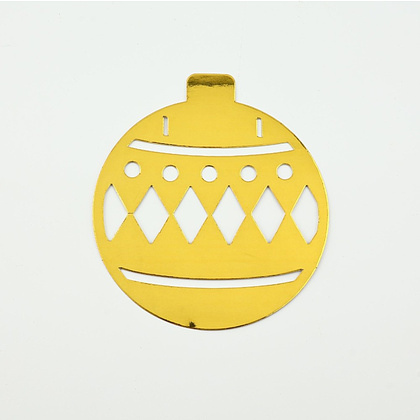 Гирлянда бумажная "Новогодняя" золотой - 12