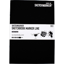 Скетчбук "Sketchmarker marker line", 17.6x25 см,160 г/м2, 16 листов, черный