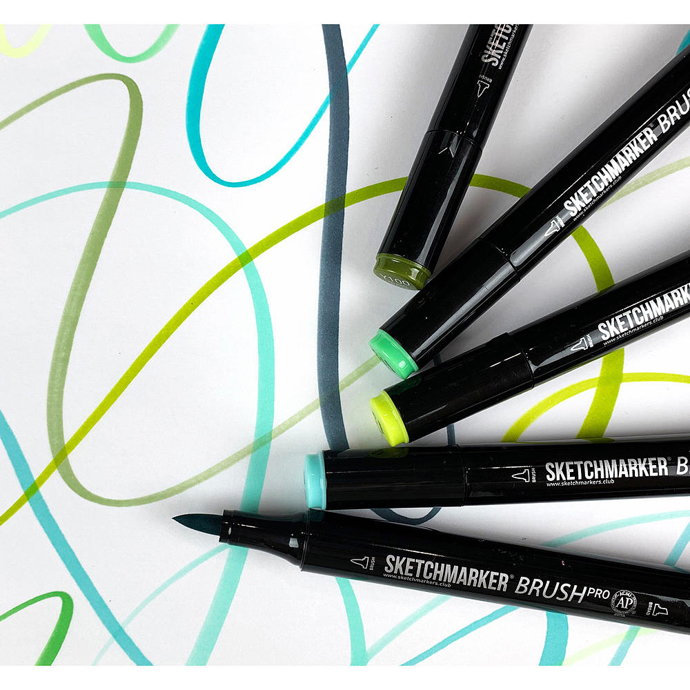 Маркер перманентный двусторонний "Sketchmarker Brush", BR93 маисовая лепешка - 5