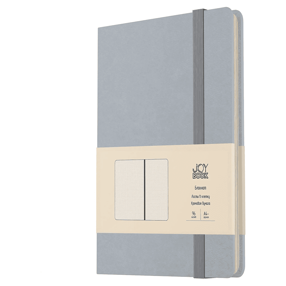 Блокнот "Joy Book. Туманное утро", А4, 96 листов, клетка, серый