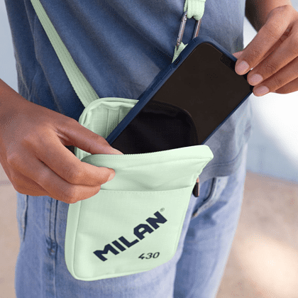 Сумка через плечо "430 SINCE 1918", 19х12.8х2.3 см, зеленый - 3