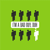 Стеганый плед для пикника «I’m a bad guy», зеленый - 2
