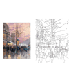 Раскраска на английском языке "Thomas Kinkade. Painter of Light. Posh. Coloring Book" - 4