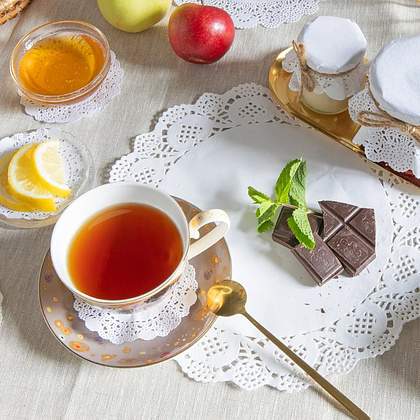 Салфетки бумажные ажурные AVIORA, d=10 см, белый, 250 шт - 5