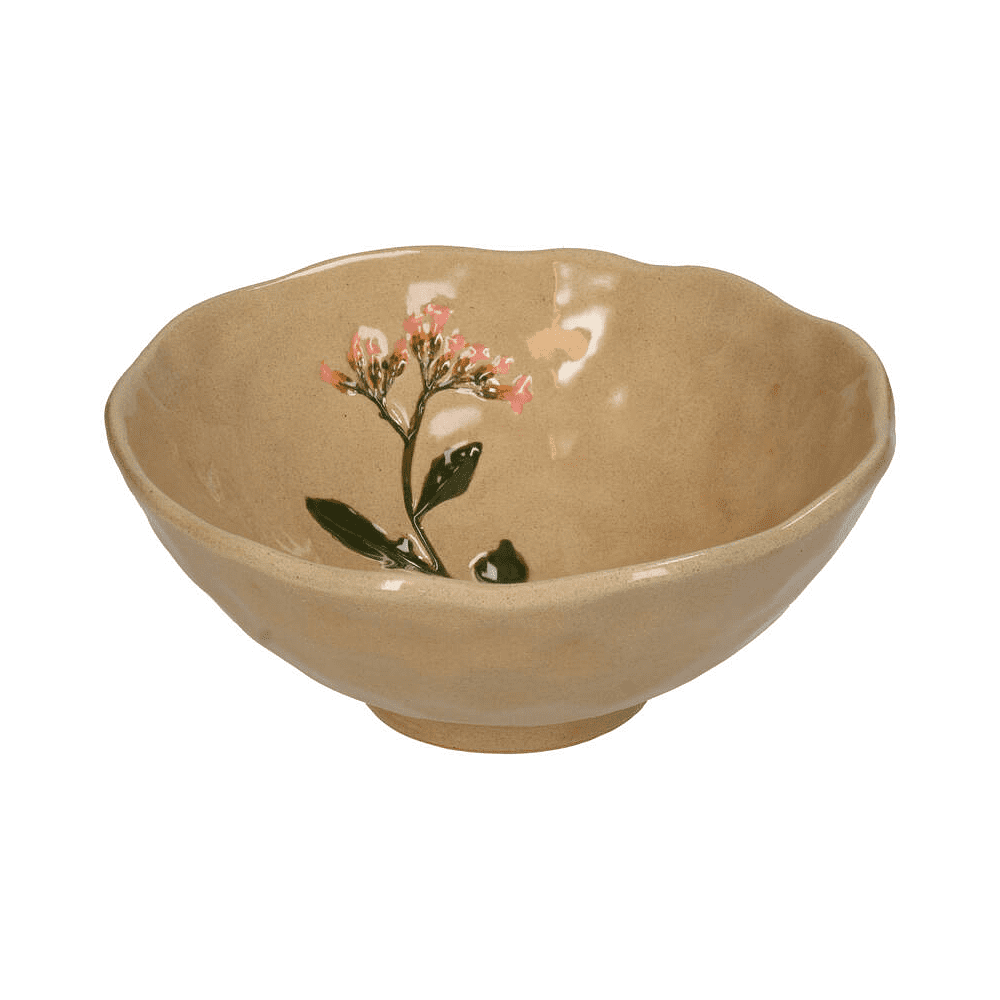 Тарелка керамическая "Flower", 18.2х18.2 см, бежевый