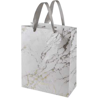 Пакет бумажный подарочный "Carra. White", 26x32,4x13 см, белый