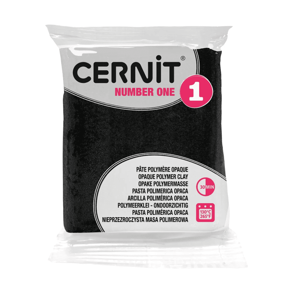 Полимерная глина "Cernit № 1 (Number One)", 56 г, 100 черный - 2