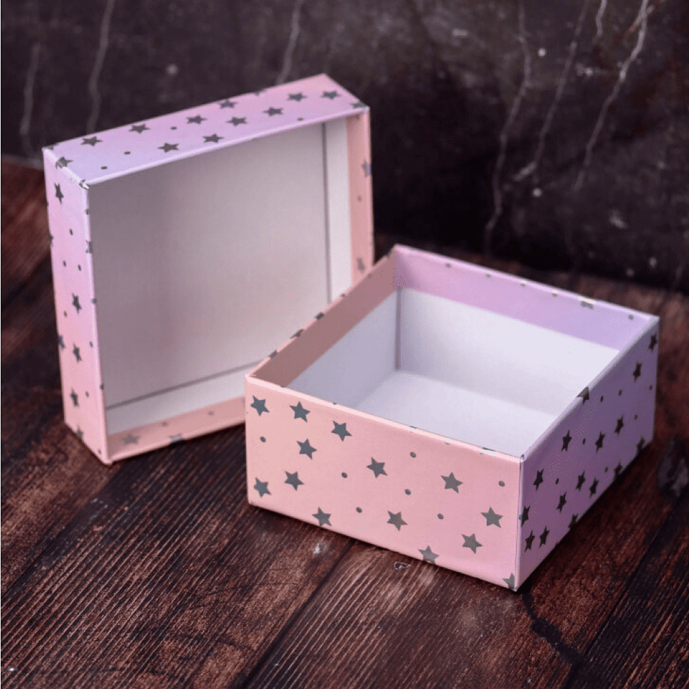 Коробка подарочная "Starry sky pink", 17х17х8 см, картон - 3