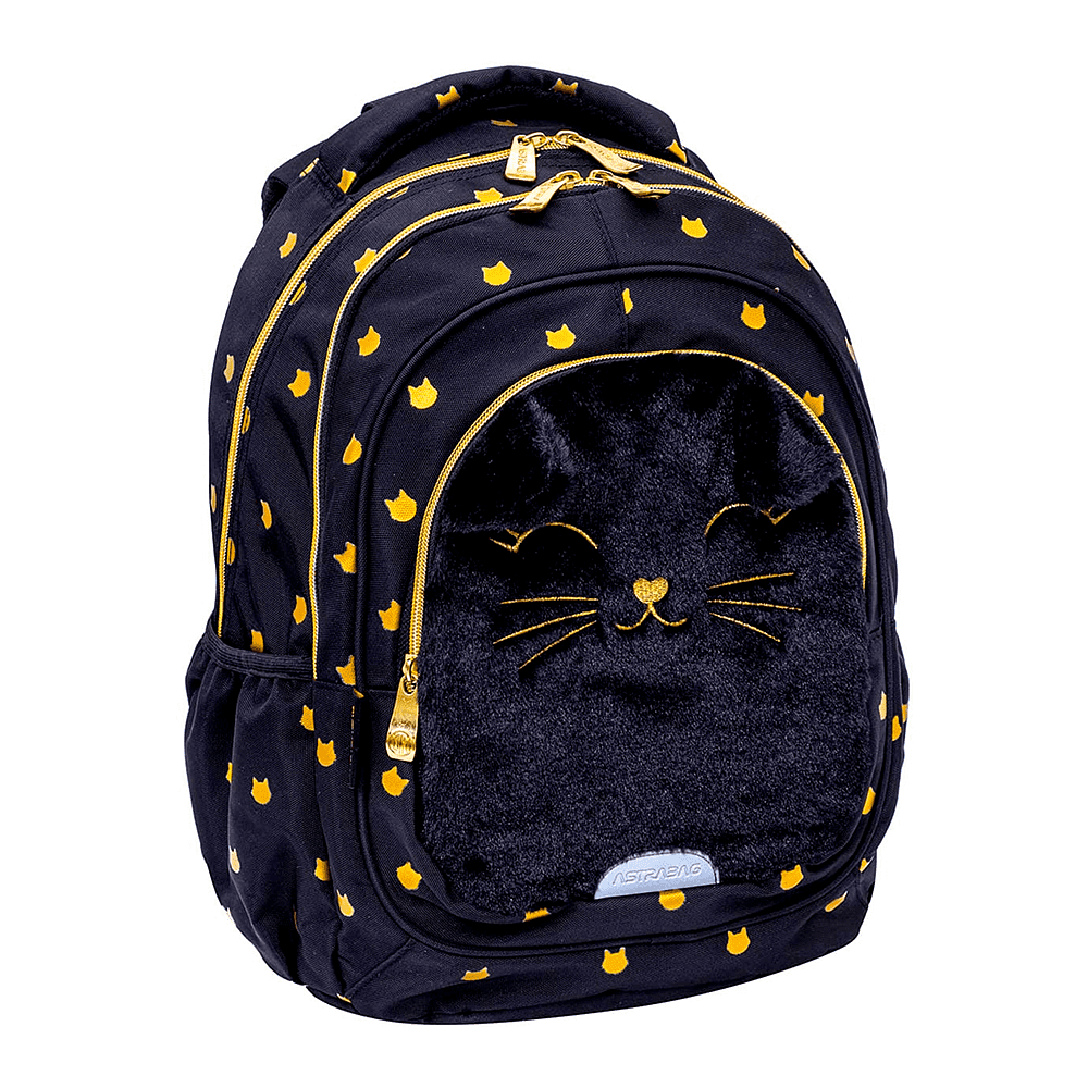 Рюкзак школьный "Fluffy Kitty Black", черный - 4
