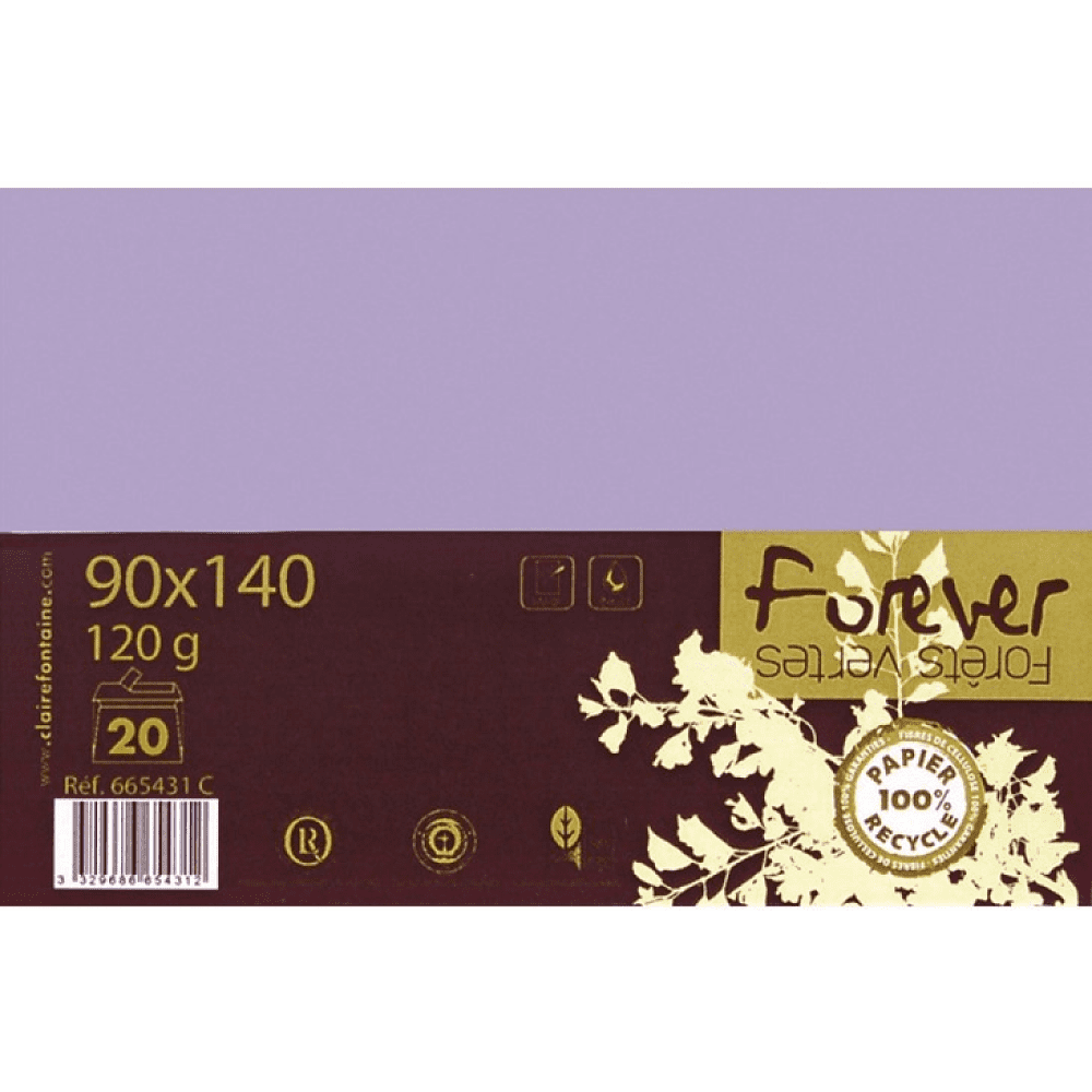 Конверт "Forever", 90x140 мм, 120г/м, сиреневый