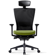 Кресло для руководителя BESTUHL "S10", сетка, ткань, пластик, зеленый