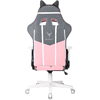 Кресло игровое Бюрократ Knight "Catzy", экокожа, пластик, серый, розовый - 4