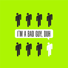 Скетчбук "I’m a bad guy", 12х12 см, 140 г/м2, 80 листов, зеленый луг