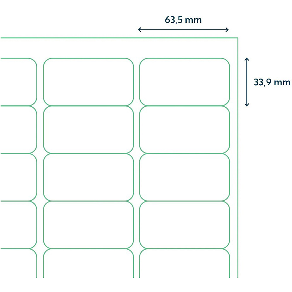 Самоклеящиеся этикетки универсальные "Rillprint", 63.5x33.9 мм, 15 листов, 24 шт, белый - 3