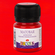 Краска акриловая матовая "Декола", 331 красная, 20 мл., банка