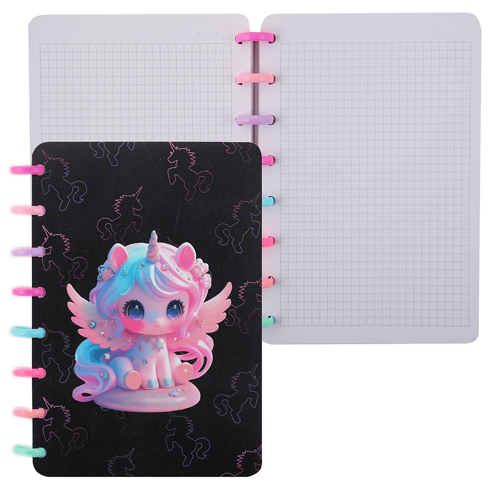 Книга записная "Unicorn angel", А5, 145х210 мм, 100 листов, в клетку, разноцветный