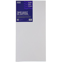 Холст на картоне "Стихия", 20х40 см, 100% хлопок, 280 г/м2, акриловый грунт, мелкое зерно