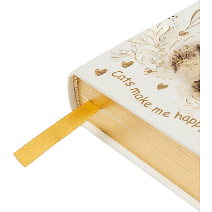 Ежедневник недатированный "Love me. Милый котик", А7, 416 страниц, белый, золотой - 2
