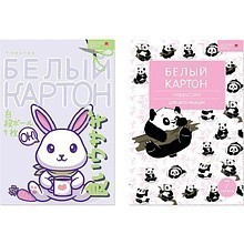 Набор белого картона "Happy. Kawaii", А4, 7 листов, мелованный, ассорти