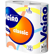Бумага туалетная "Veiro Classic", 2 слоя, 24 рулона